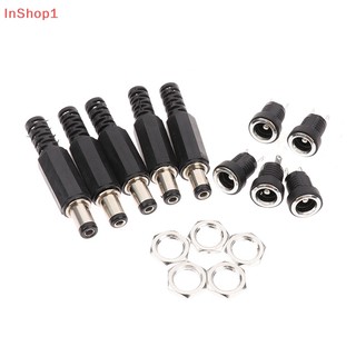 Bộ 5 cặp đầu nối nguồn 5.5x2.1 dc đực cái 12v dc