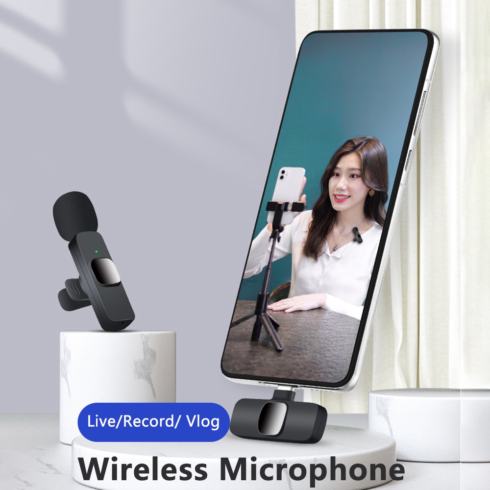 VIRWIR K9 Mic Cài áo Không Dây Cho iPhone Android Micro Thu âm Trợ Giảng