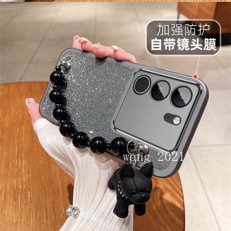 Ốp Điện Thoại Silicon Lấp Lánh Thời Trang Có Ngăn Đựng Thẻ Cho vivo v29 5g vivo v29e v29 pro y27 y78 y36 5g 4g
