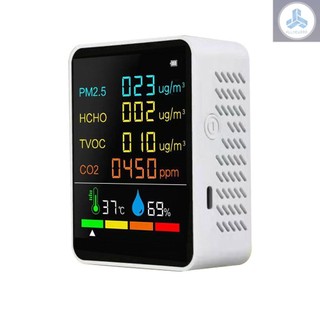 Thiết bị kiểm tra chất lượng không khí co2 với máy đo độ ẩm carbon dioxide pm2.5 tvoc hcho tolo-9.3