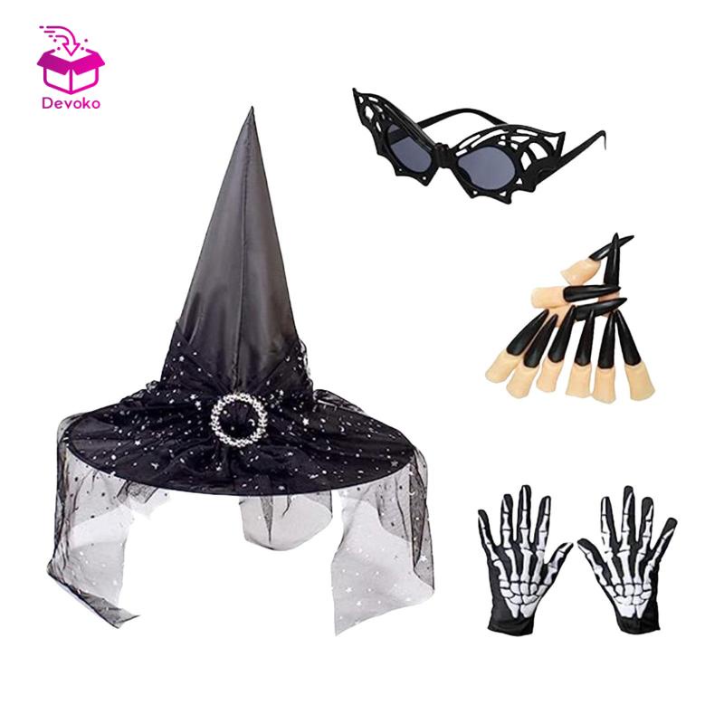 Mũ phù thủy hóa trang halloween DEVOKO cho người lớn