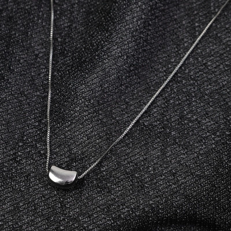 Vòng cổ choker Bằng Thép Không Gỉ Mặt Hình Hạt Đậu Xanh Thời Trang Cho Nam Và Nữ