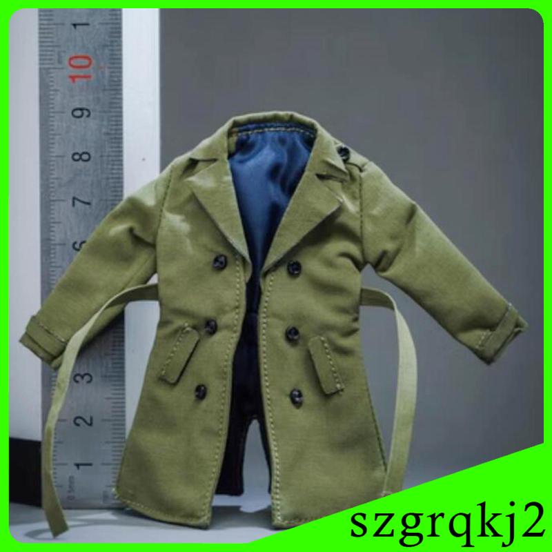 Áo Khoác Dáng Dài Có Thắt Lưng Thời Trang Cho Búp Bê Nam 6inch Tỉ Lệ 1: 12