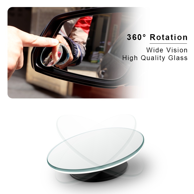 Gương Chiếu Hậu Tròn Xoay 360 Độ mini Cho Xe Hơi