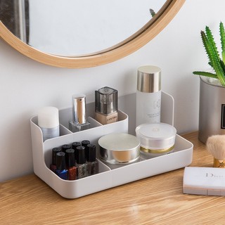 Hộp lưu trữ mỹ phẩm hộp nhựa để bàn sản phẩm chăm sóc da son môi bàn trang điểm ngăn chứa hộp tổ chức