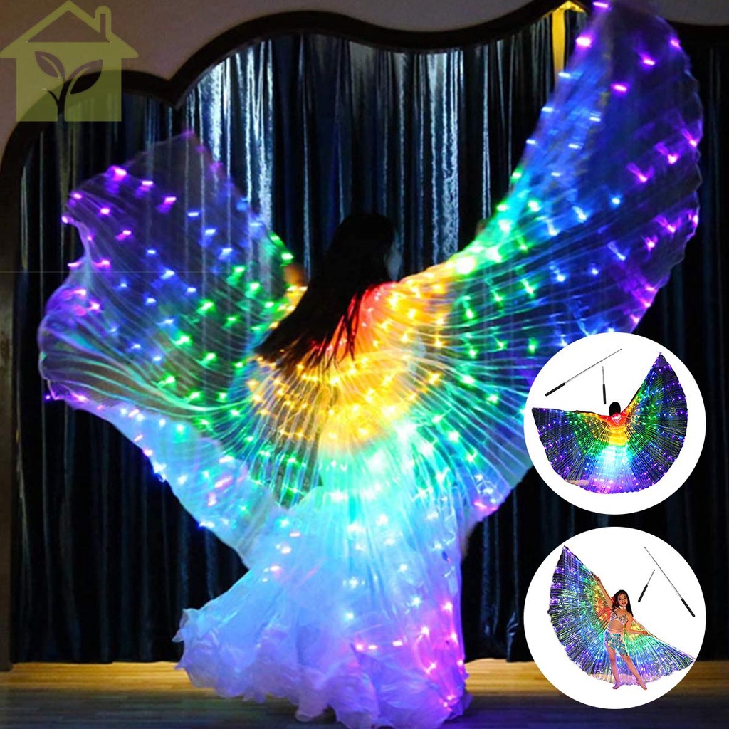 Cánh Bướm Gắn Đèn led Phát Sáng Nhiều Màu Sắc Trang Phục Múa Bụng shopabc6538