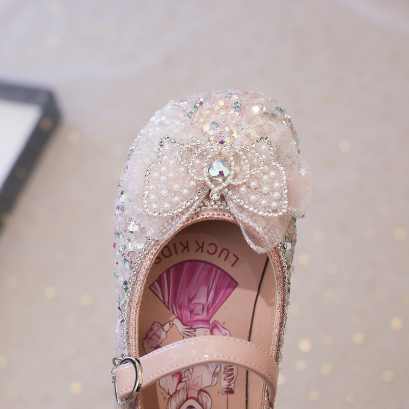 Giày Búp Bê Da Đế Mềm Đính Nơ Xinh Xắn Cho Bé Gái 2-12 Tuổi