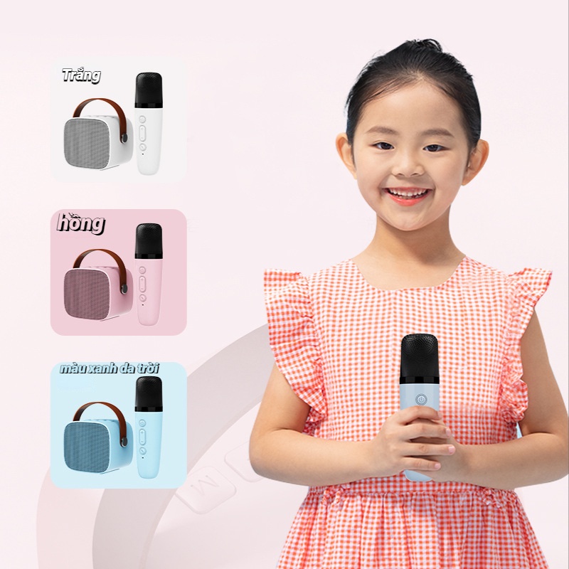 💞Loa Micro Bluetooth Karaoke Mini Dễ Thương Loa Bluetooth K1 Sang Trọng, Chất Lượng Âm Thanh Cực Tốt Cho Các Bữa Tiệc