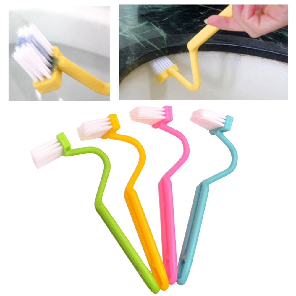 Set 4 Cọ Vệ Sinh toilet Dạng Cong Có Lỗ Treo Màu Sắc Ngẫu Nhiên