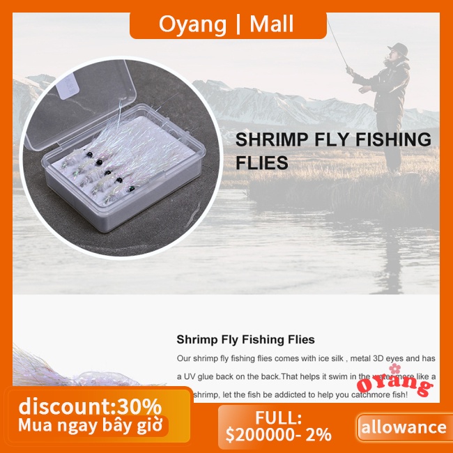 Oyang Mồi Câu Cá Giả Hình Tôm Bằng Thép carbon Phát Sáng Trong Tối