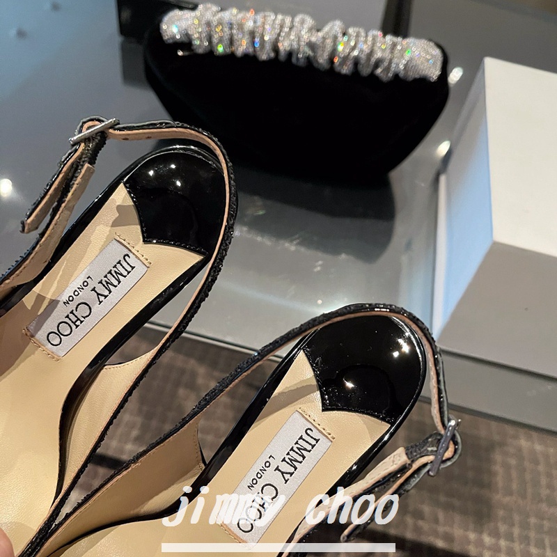 Giày Cao Gót 8cm Da Cừu Lấp Lánh Mũi Nhọn Thoải Mái Thời Trang Cho Nữ 34~40 up0s