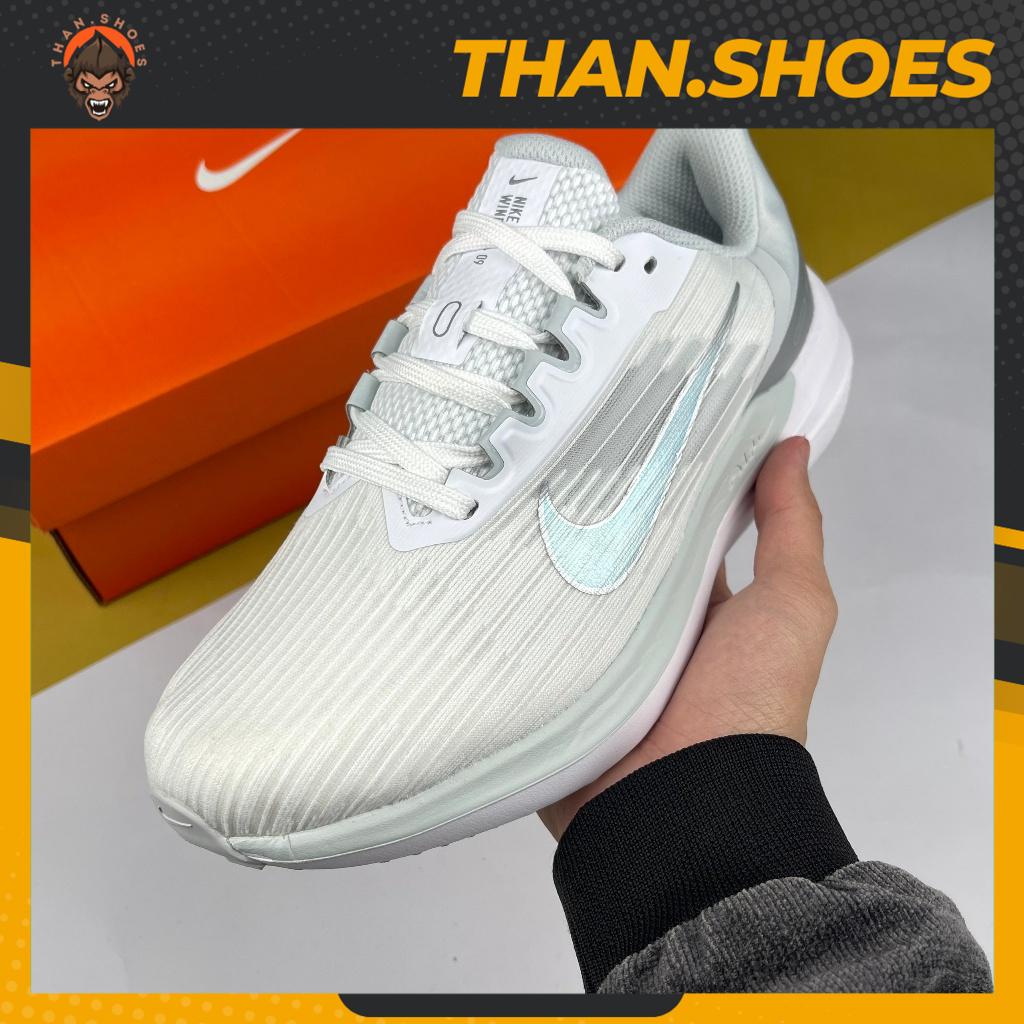 Giày Thể Thao Zoom Winflo 9 White Metallic Silver, Zoom Winflo 9 Trắng Gót Xám - Than.Shoes