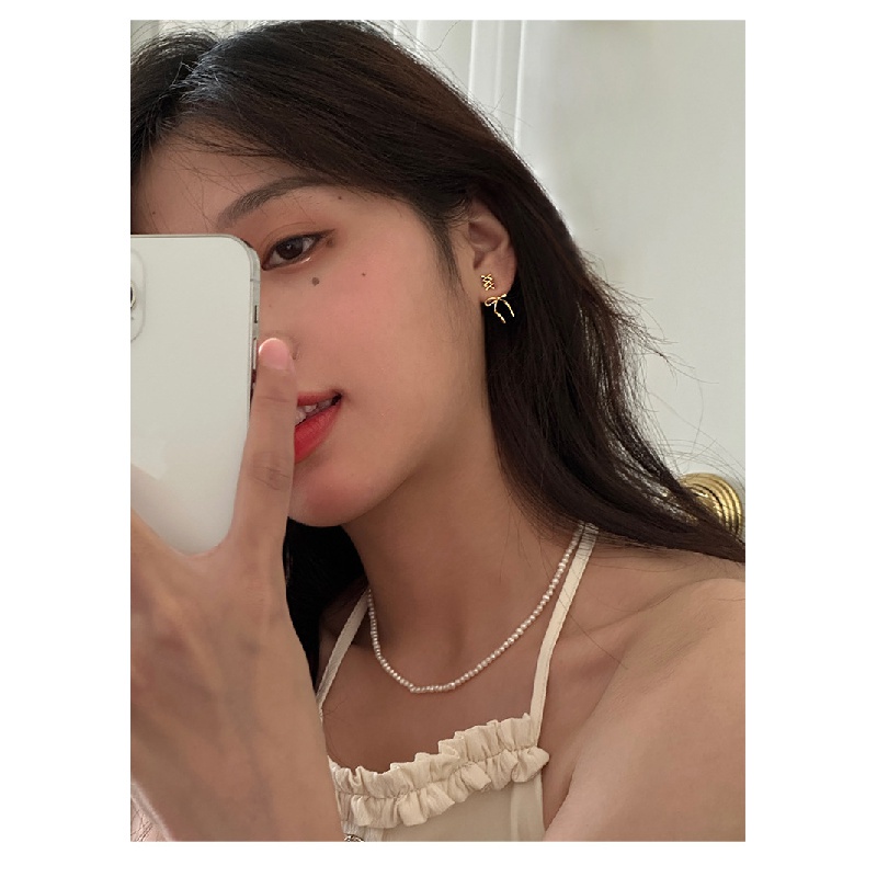 Bông Tai Ruy Băng Thắt Nơ Thời Trang Nữ Tính