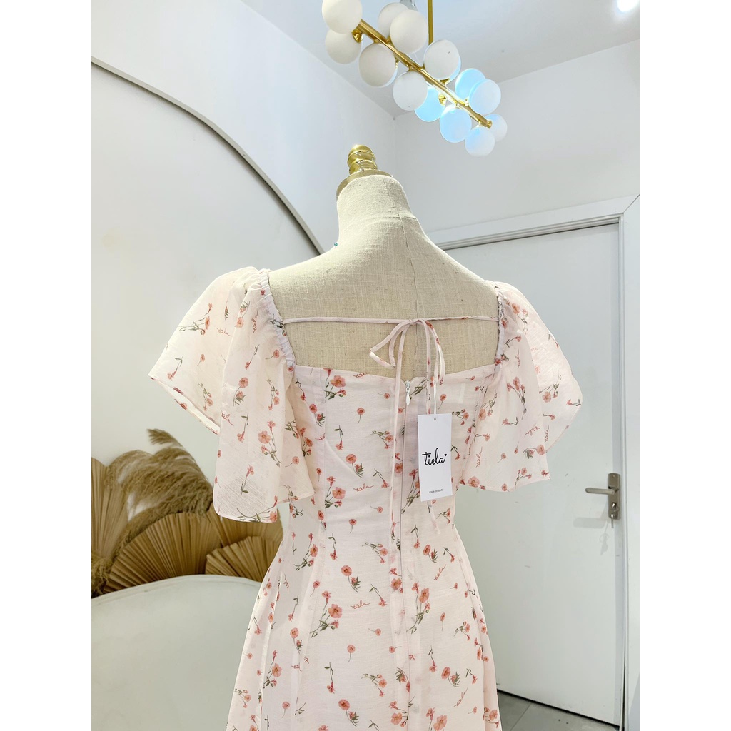 TIELA Đầm váy hoa tay cánh tiên - Leilany Dress