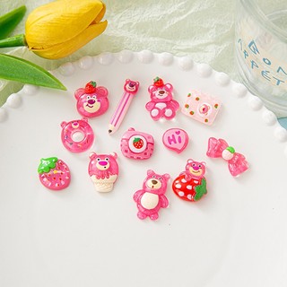 Sticker nổi 3D hình gấu dâu lotso dễ thương trang trí ly, bình nước