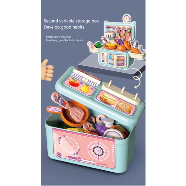 Bộ Đồ Chơi Nấu Ăn Nhà Bếp Vui Nhộn Cho Bé