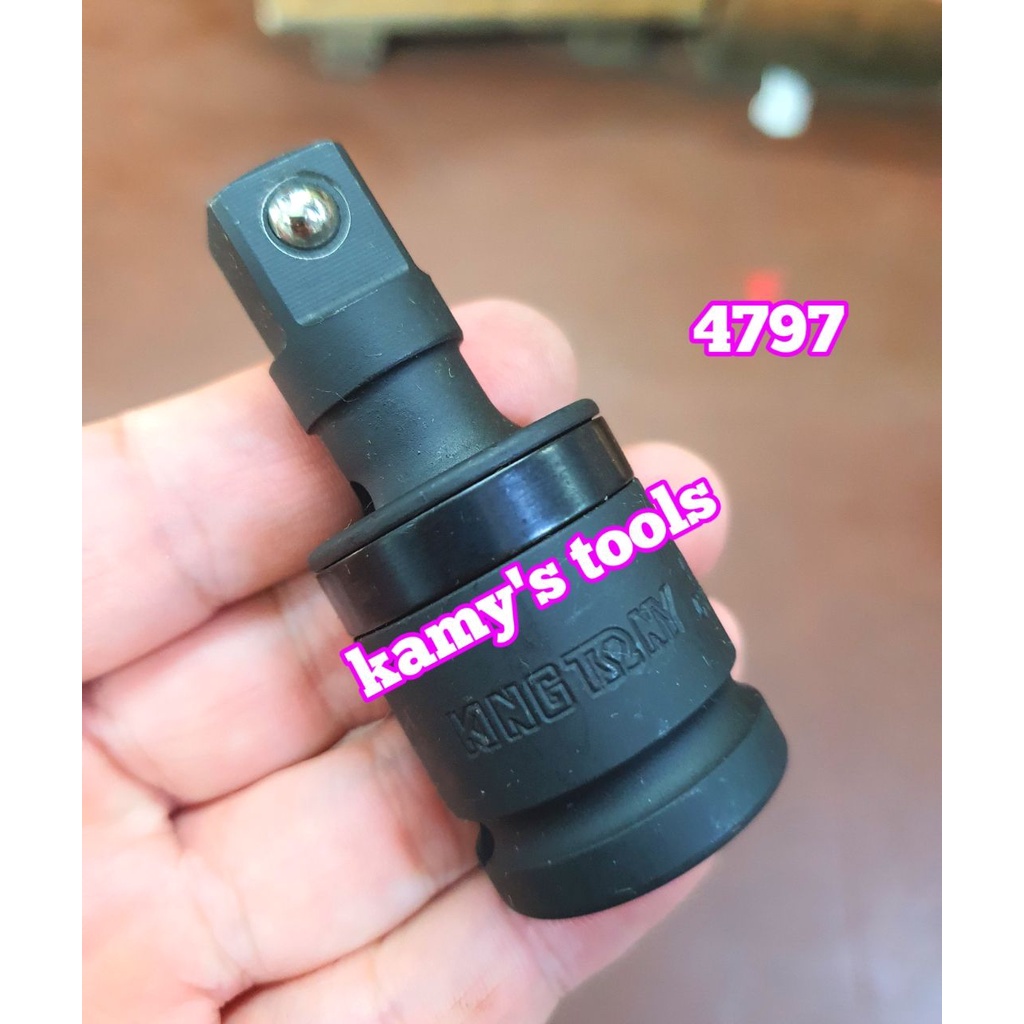 Đầu lắc léo đen có bi 1/2 inch Kingtony model 4797 dài 65mm