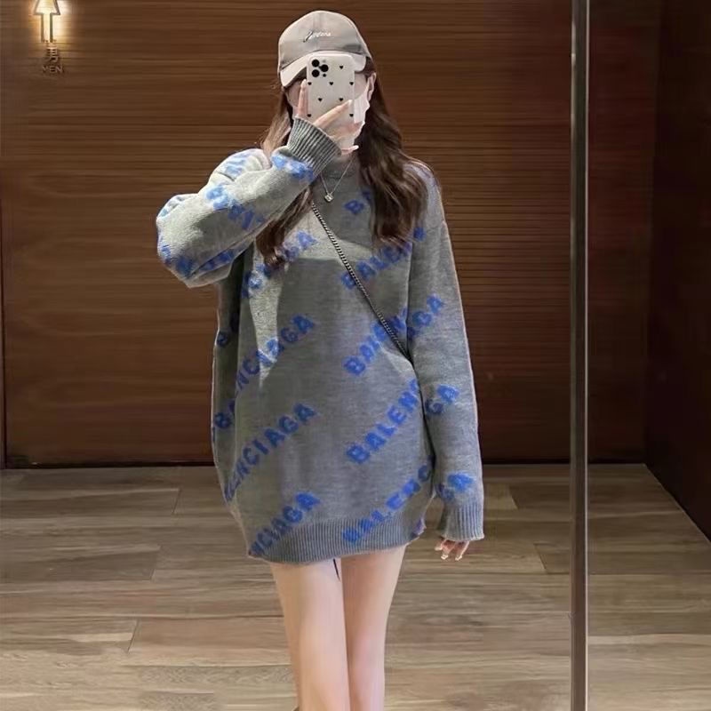 Áo Len Dáng Rộng In Chữ paris Thời Trang Thu Đông Kiểu Mới 23