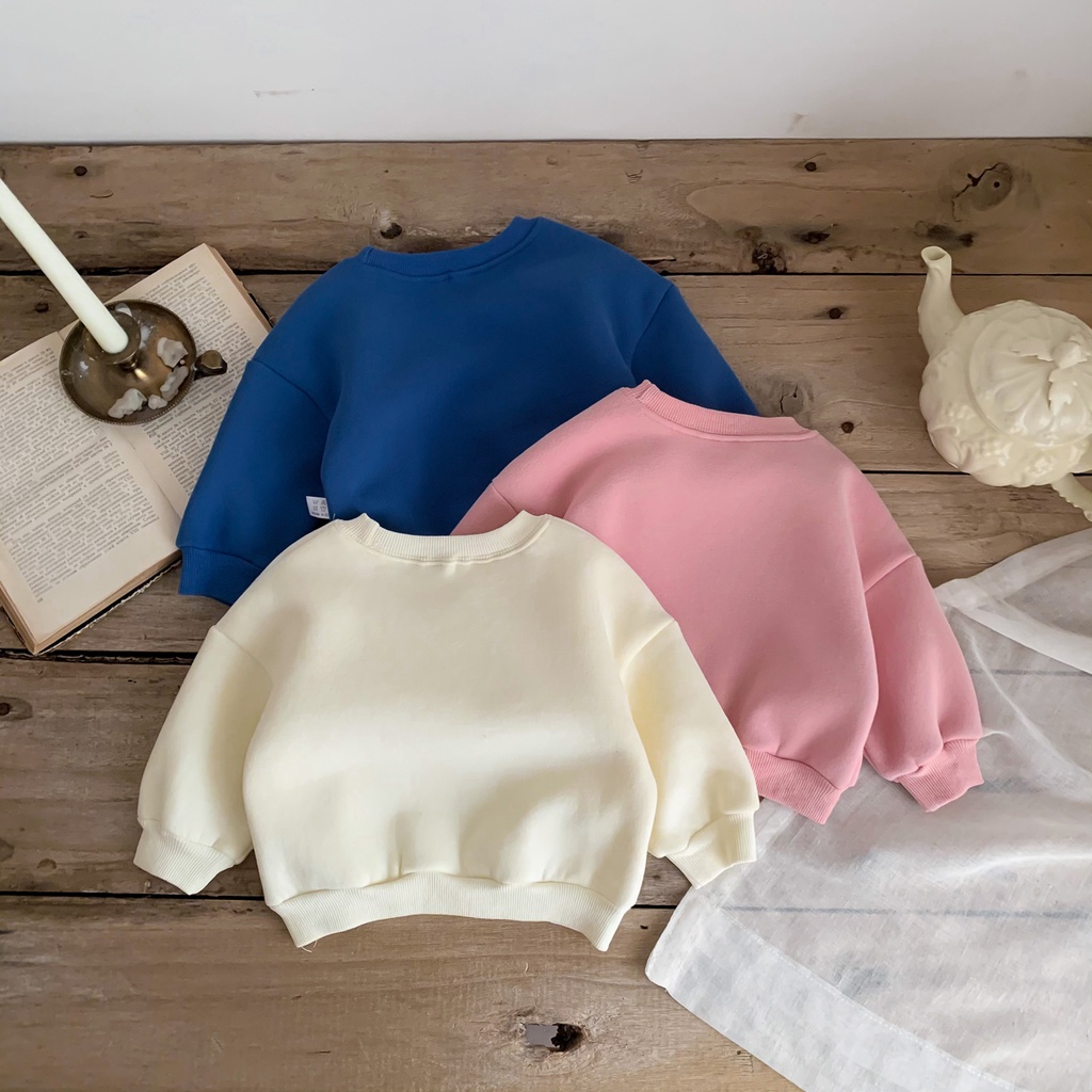Áo Sweater Tay Dài in Hình Gấu Dễ Thương Cho Bé Từ Quần Áo Trẻ Em 0-2 Tuổi