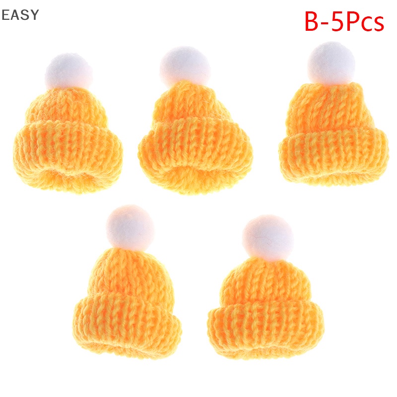 Set 5 Mũ Len Beanie mini Trang Trí Cho Nhà Búp Bê Dịp Giáng Sinh Năm Mới