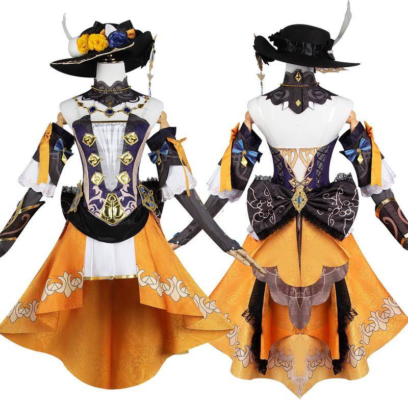 Genshin Impact Navia Cosplay Costume Cos Suit Anime Game Bộ Đồ Nữ Trang Phục Trơn Bộ Cosplay Costume Cosplay