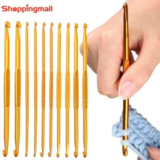 Kim móc len bằng nhôm tay cầm silicone 2-4mm màu vàng / đỏ
