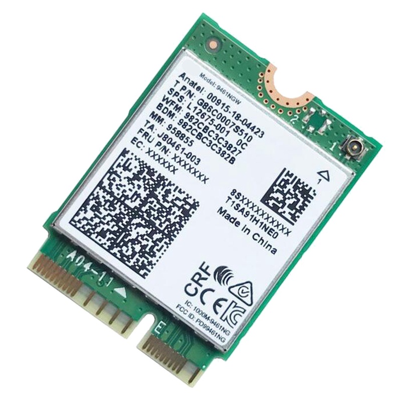 Thẻ wifi Không Dây Cho intel 9461ngw ac 9461 2.4g / 5g Băng Tần Kép 802.11ac m2 key e cnvi bluetooth 5.0