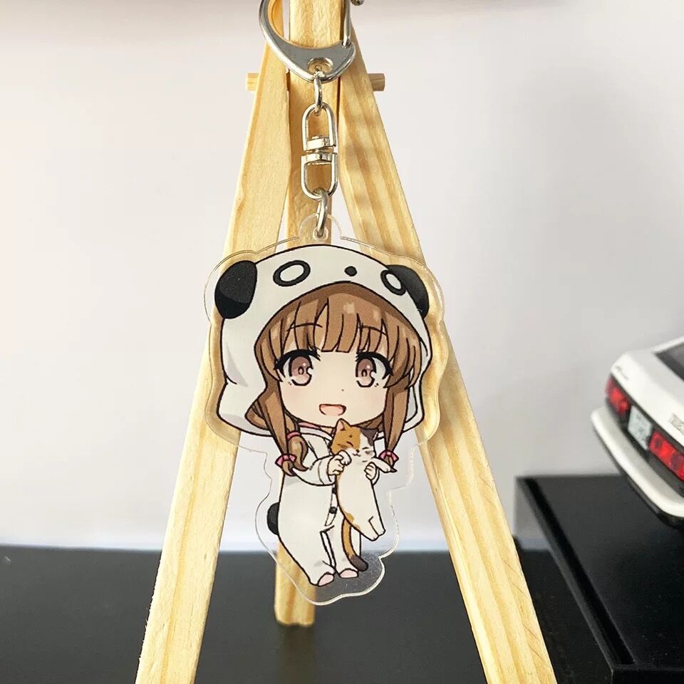 Móc khoá Anime Rascal Does Not Dream of Bunny Girl Keychain Kawaii Sakurajima Mai Phụ Kiện Trang Trí Balo Túi xách
