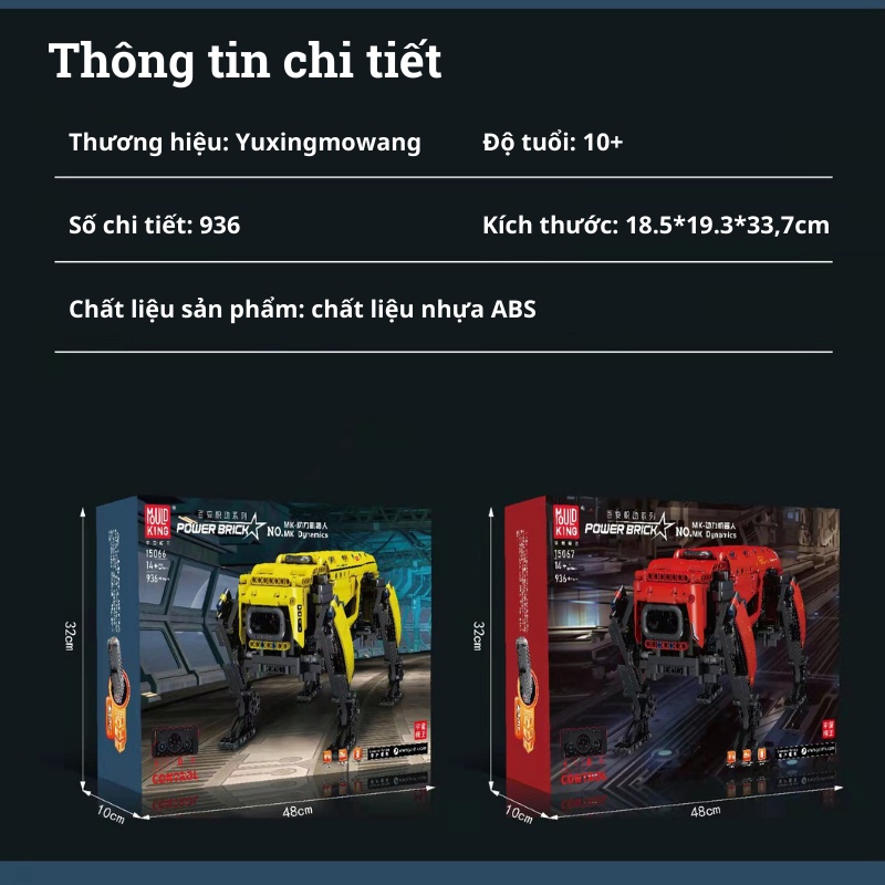Đồ chơi lắp ráp xếp hình Technic mô hình chú chó Robot điều khiển từ xa Mouldking SẴN HÀNG