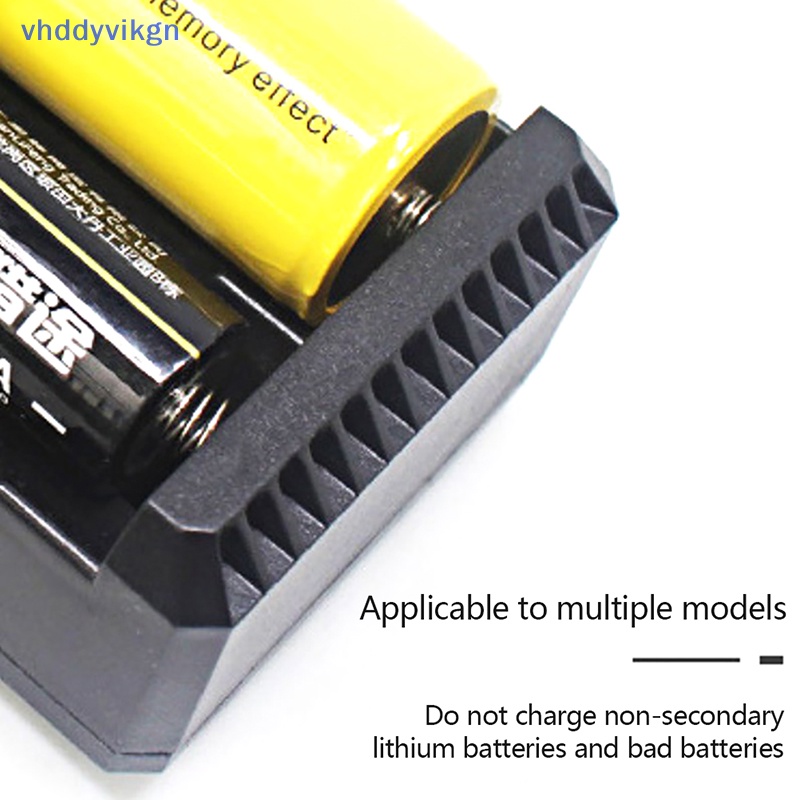 Bộ Sạc Nhanh vhdd 26650 li-ion 18650 Hai Khe Cắm Có Dây Cáp Sạc Pin lithium Thông Minh vn