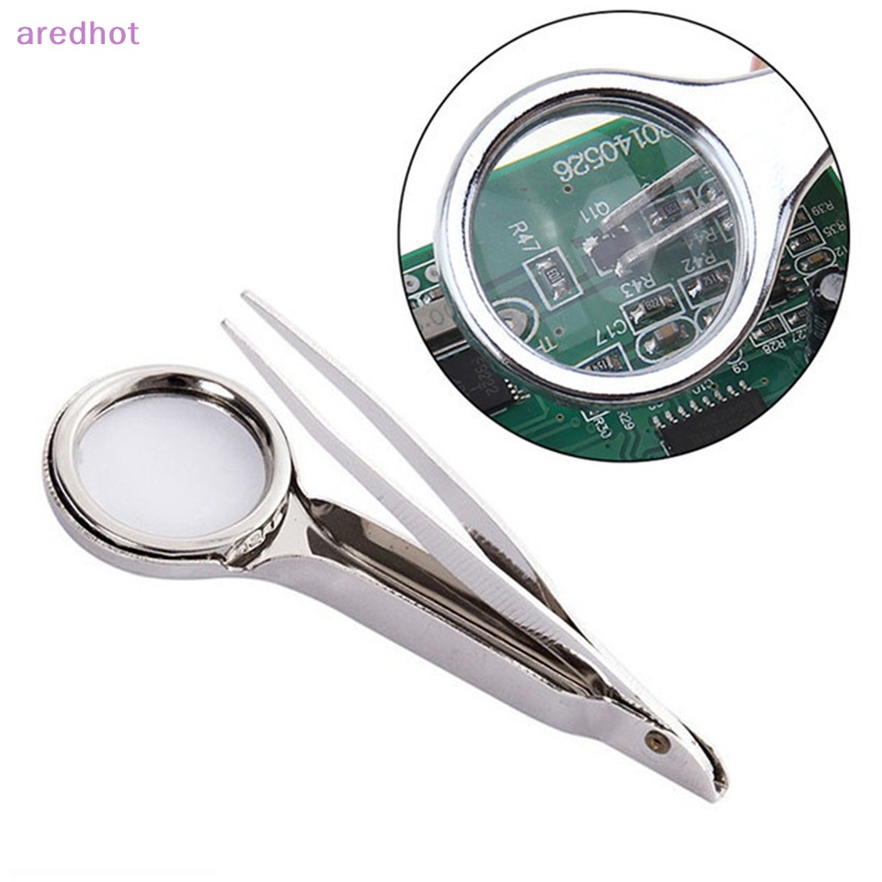 Kính Lúp Cầm Tay aredhot 1X 5x Bằng Thép Không Gỉ + acrylic Kính Lúp Tiện Dụng Mới