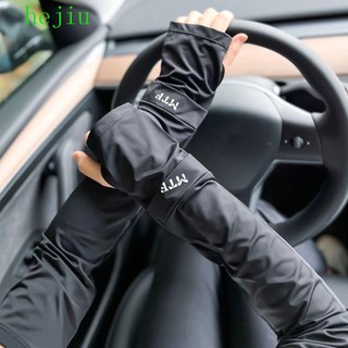 Găng Cánh Tay Co Giãn Chống Tia uv In Chữ Đơn Giản Dùng Khi Lái Xe Ốp