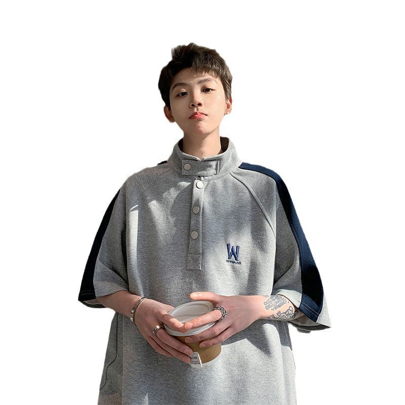 Áo Polo Kiểu Mỹ Nam Ngắn Tay Áo ,Quần Áo Thiếu Niên Triều Thương Hiệu Xu Hướng , áo nam