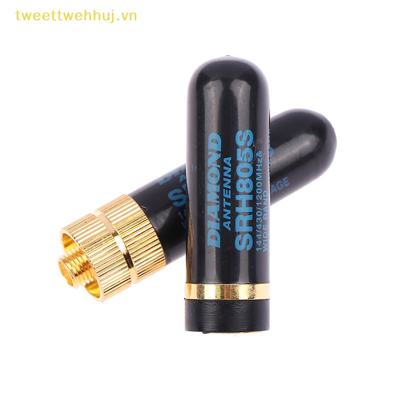 Ăng Ten Băng Tần Kép tweehuj sma-m / sma-f uhf + vhf srh805s walkie Cho baofeng / yaesu vn