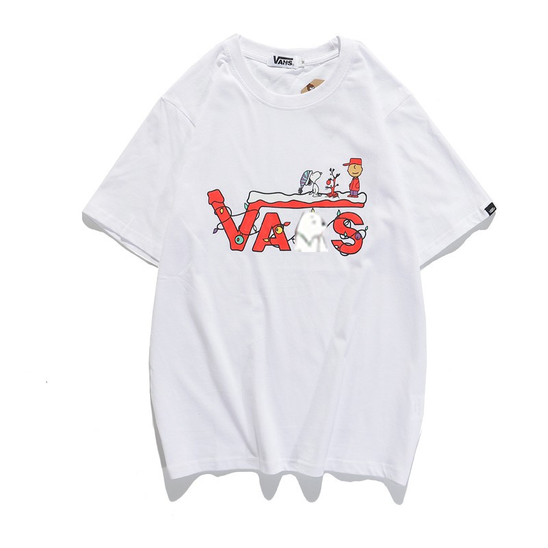 Áo Thun Cotton Ngắn Tay In Logo Vans Thời Trang Cho Cặp Đôi