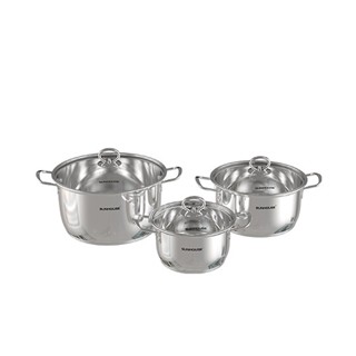 Bộ nồi Inox 5 đáy Sunhouse SHG788 Dùng Cho Bếp Từ và Mọi Loại Bếp