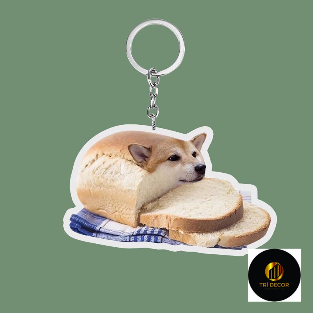 Móc khóa chó mèo babi phun nước cho bạn bè, người yêu - móc khóa mica