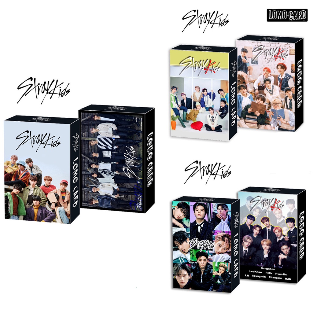 Hộp 30 Tấm Ảnh lomo Card felix i.n seungmin leeknow bangchan kpop straykids