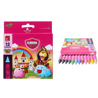 Bút sáp màu thái lan - bút sáp 12 màu jumbo master art