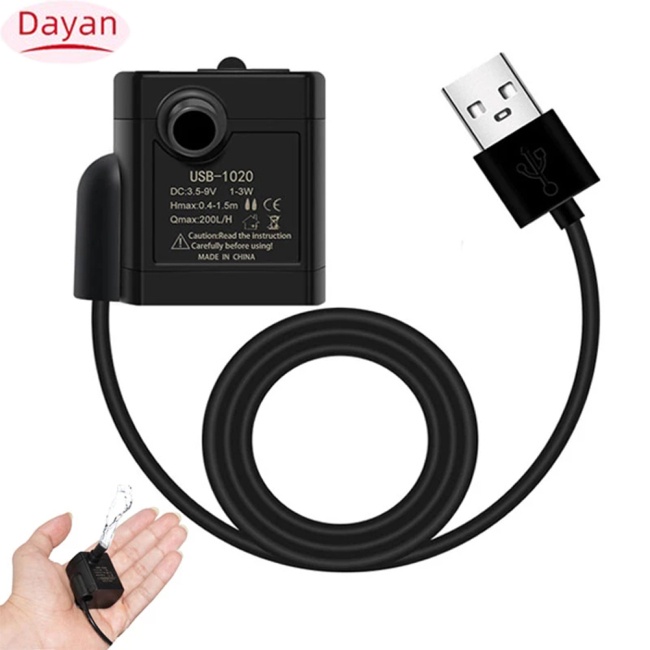 Máy Bơm Nước Động Cơ Không Chổi Than mini Tiếng Ồn Thấp dc usb 5v Cho Bể Cá
