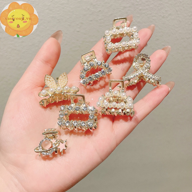Kẹp Tóc Càng Cua mini Đính Đá Phong Cách retro Cho Nữ vn