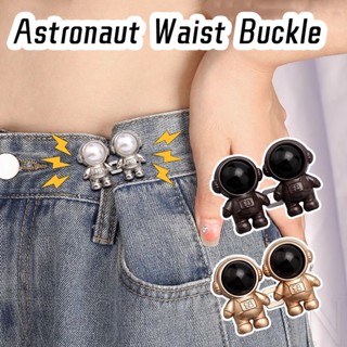 Nút Cài Quần Jean / Thắt Lưng Bằng Kim Loại Không May Họa Tiết Phi Hành Gia Hoạt Hình Dễ Thương Có Thể Điều Chỉnh / Cài Nút Có Thể Tháo Rời