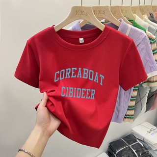 NRVP Mới Áo Thun 100% cotton Tay Ngắn Màu Đỏ