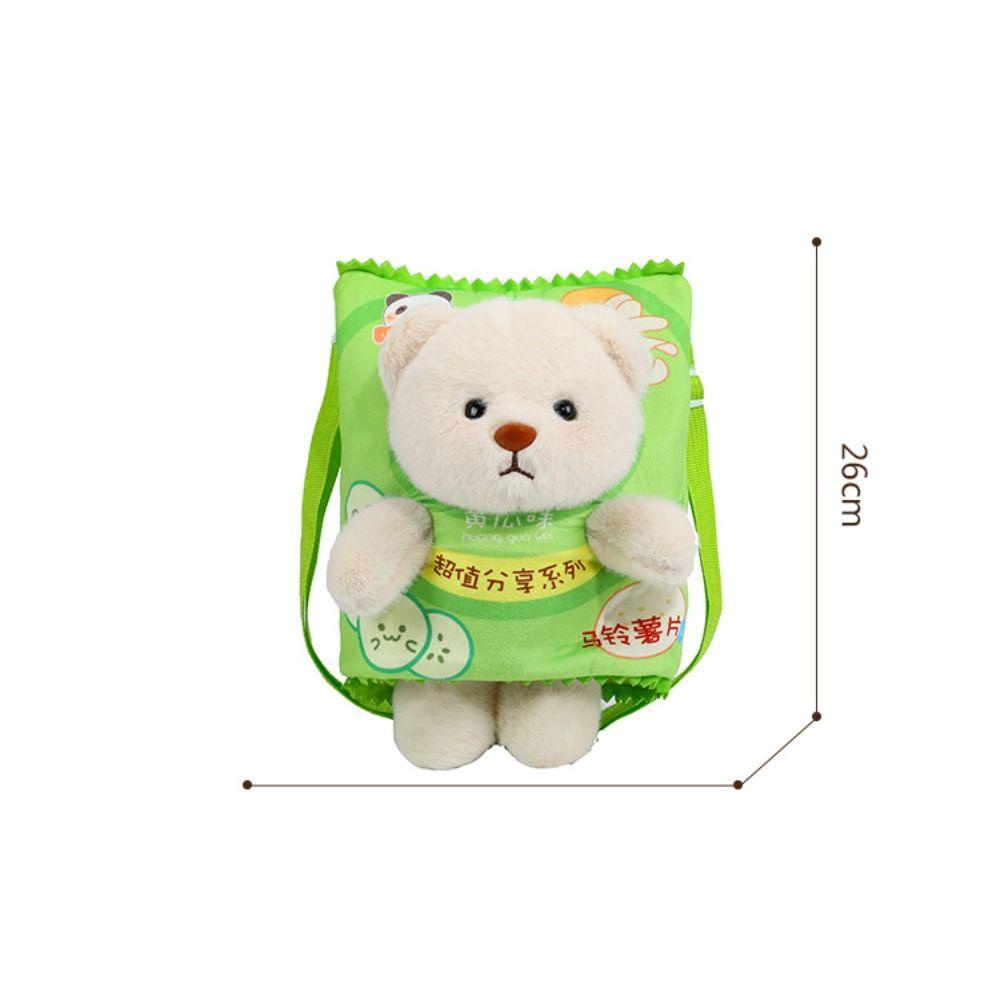Shanrong Móc Khóa Gấu Bông Chipato chip Gấu Bông Khoai Tây Chiên Gấu Bông Xe Hơi Hoạt Hình Thoải Mái Cho Nữ