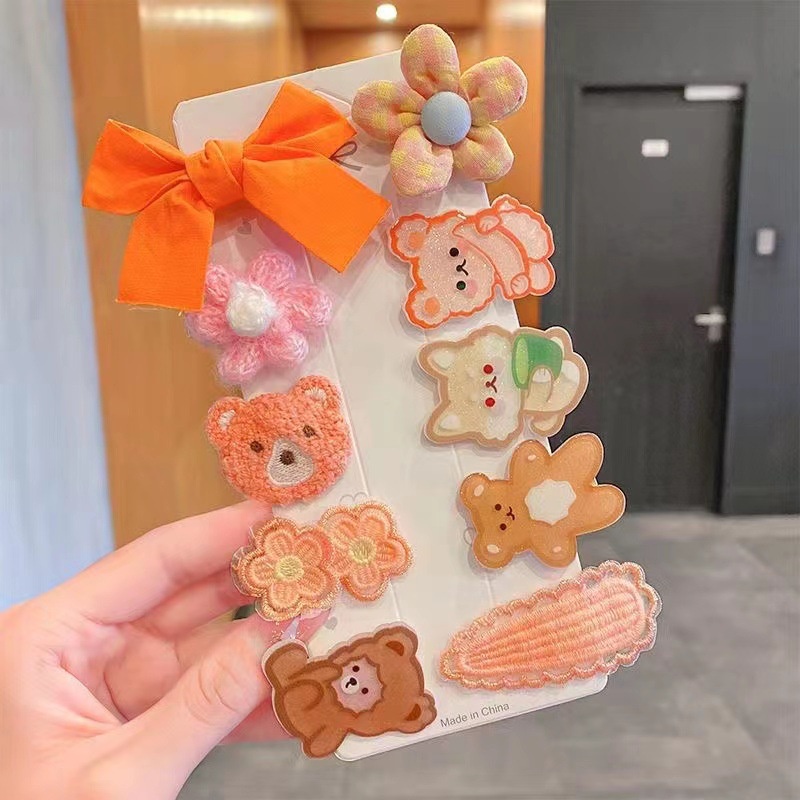 PVN60175 Set 10 Kẹp Tóc Nhiều Hình Kute Cho Bé Gái Dễ Thương T2