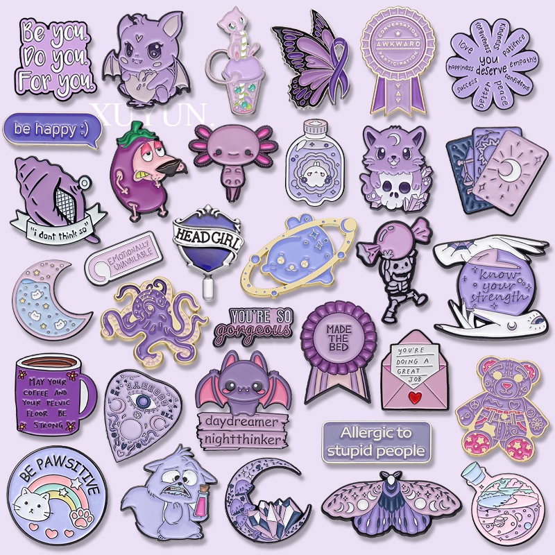 Ghim Cài Áo Hình Động Vật Màu Tím 50 Kiểu Sáng Tạo