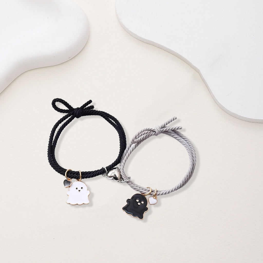 Cocosweet.my Vòng Đeo Tay Nam Châm Trọng Lượng Nhẹ Mặt Dây Chuyền Hình Ma Quà Tặng halloween Cho Cặp Đôi Nam Nữ