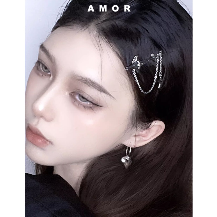 Kẹp Tóc Tua Rua Hình Ngôi Sao Năm Cánh Đính Đá Sang Trọng y2k