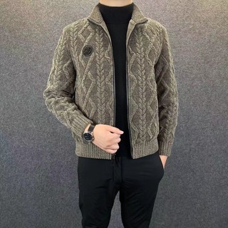 Áo Khoác cardigan jacquard Thời Trang Mùa Thu Phong Cách Châu Âu Cho Nam