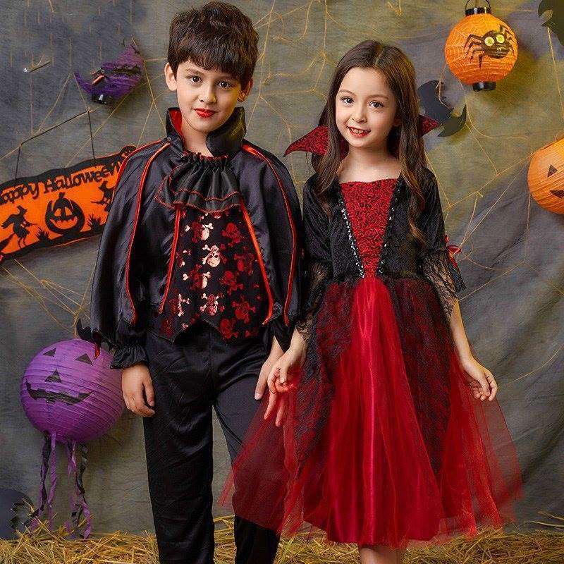 Bộ Đồ Hóa Trang Ma Cà Rồng Độc Đáo Cho Bé Dịp halloween